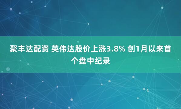 聚丰达配资 英伟达股价上涨3.8% 创1月以来首个盘中纪录