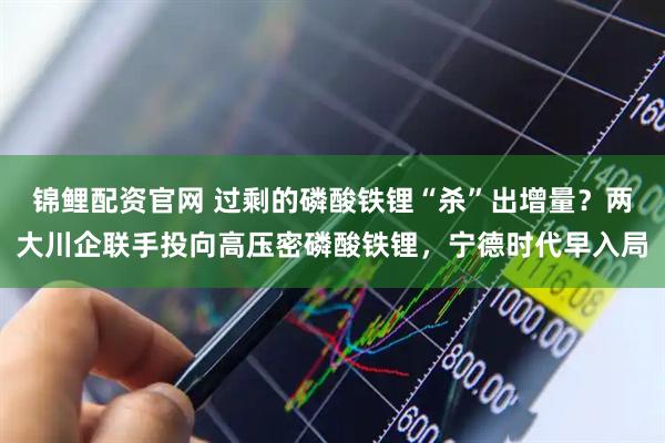 锦鲤配资官网 过剩的磷酸铁锂“杀”出增量？两大川企联手投向高压密磷酸铁锂，宁德时代早入局