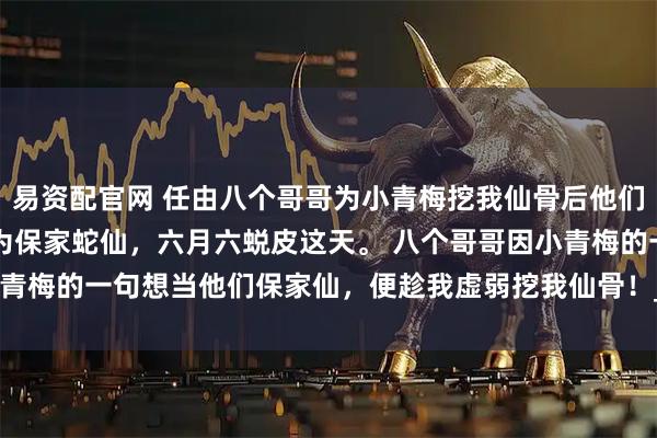 易资配官网 任由八个哥哥为小青梅挖我仙骨后他们悔疯了 黎昭沈烬 身为保家蛇仙，六月六蜕皮这天。 　　八个哥哥因小青梅的一句想当他们保家仙，便趁我虚弱挖我仙骨！_暖暖_命脉_大哥