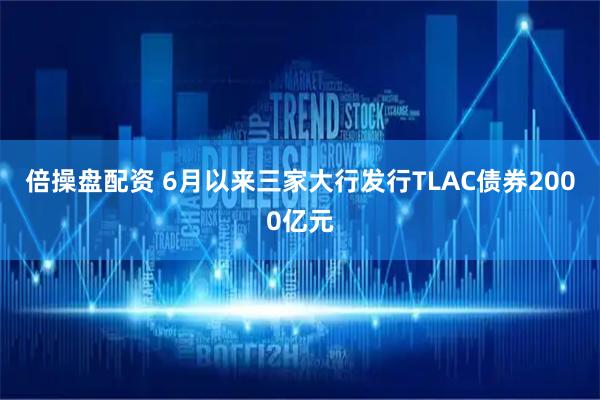倍操盘配资 6月以来三家大行发行TLAC债券2000亿元