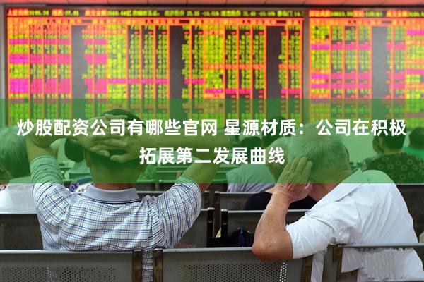 炒股配资公司有哪些官网 星源材质：公司在积极拓展第二发展曲线
